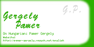gergely pamer business card